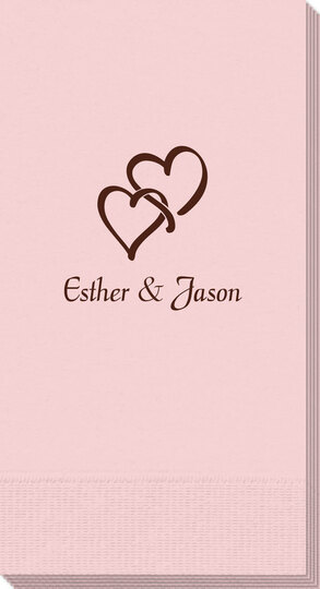 Interlocking Double Hearts Guest Towels